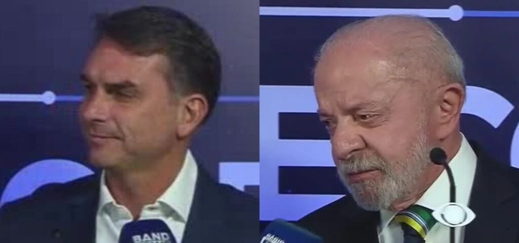 flavio-bolsonaro-e-lula-chegam-a-band-para-primeiro-debate-do-segundo-turno