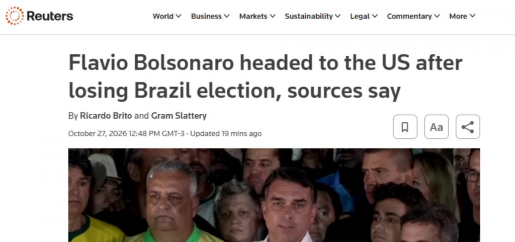 imprensa-internacional-repercute-fuga-de-flavio-bolsonaro-apos-derrota-eleitoral