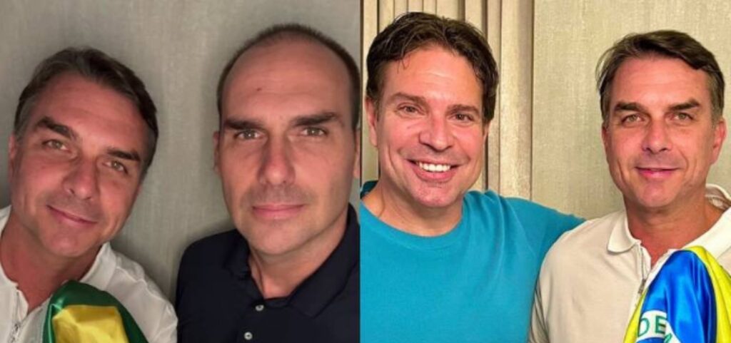 apos-carta,-flavio-bolsonaro-encontra-eduardo-bolsonaro-e-ramagem-nos-eua